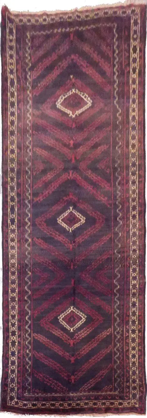 One Of The Kind Afghani Khotan Rug 8'8" x 3'10"